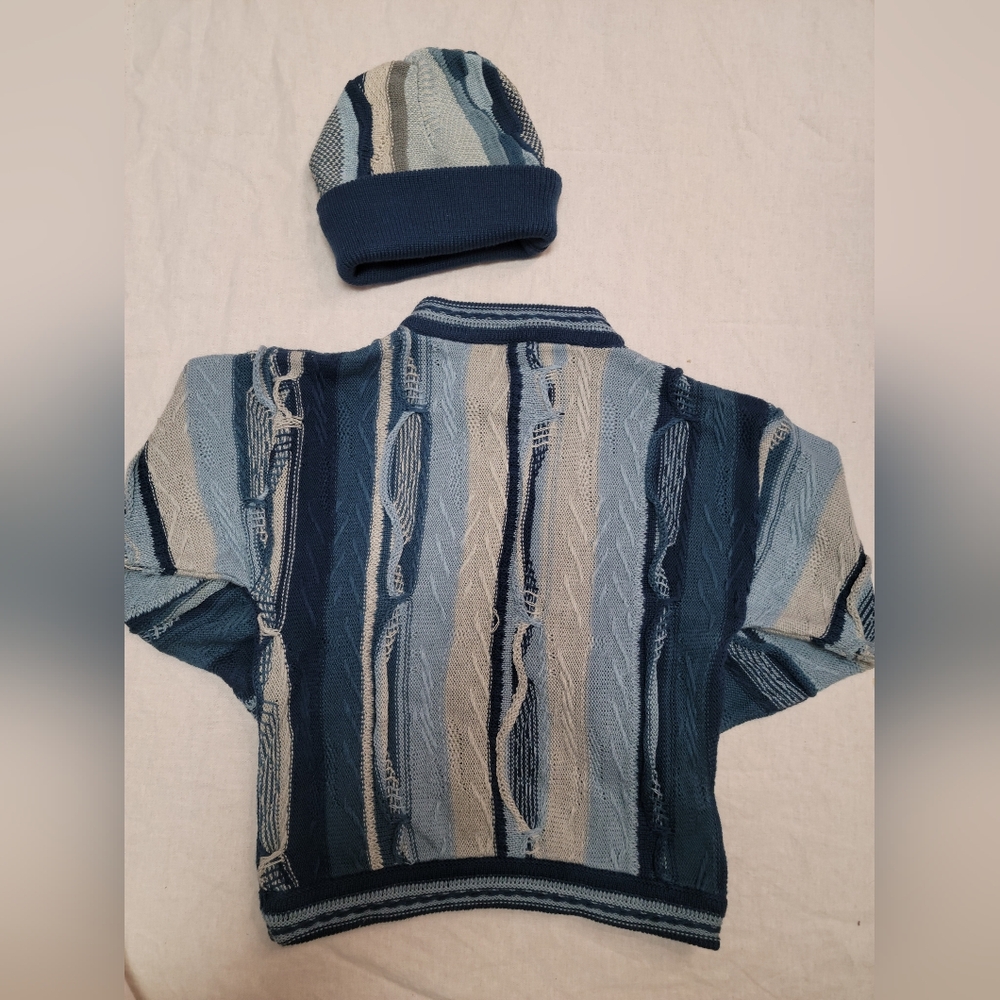 Vintage Bergati Sz 4 3D (Coogi Style) Sweater/hat - Picture 4 of 7